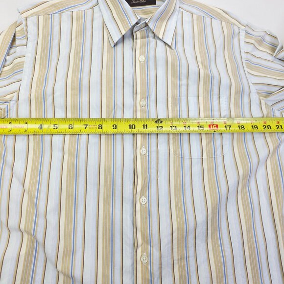 Tasso Elba Spa Size Small Mens Multi Stripe Long Sleeve Cotton Pocket Shirt - Picture 3 of 11